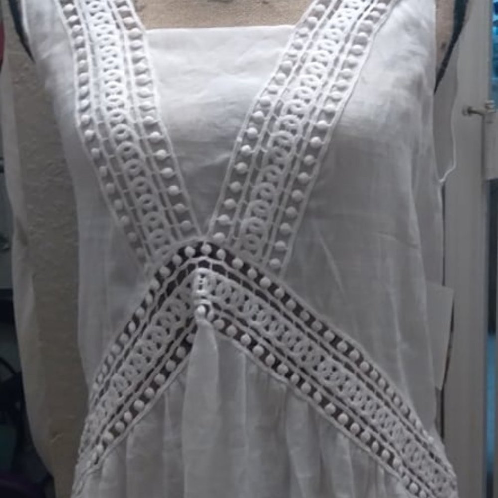New Rachel Roy Sheer Crochet Tank Top